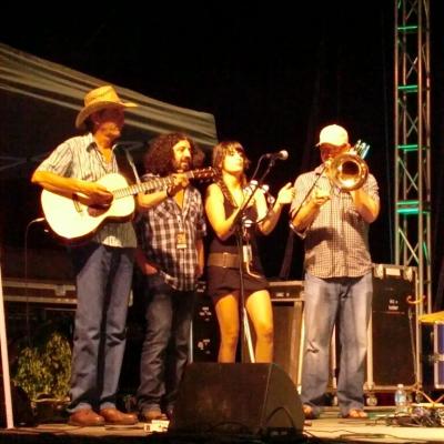 Andrea, Andrew Hardin and other friends on stage