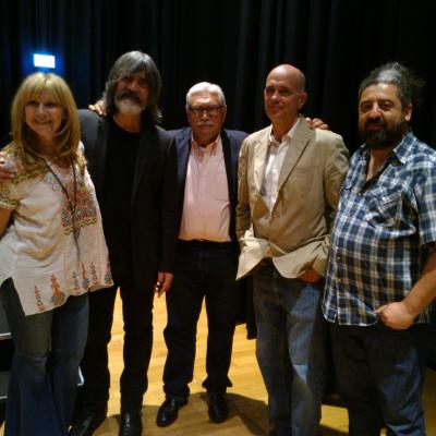 Larry Campbell & Teresa Williams con Andrea, Guido Giazzi e Carlo Feltrinelli